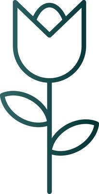 Tulip Line Gradient Icon