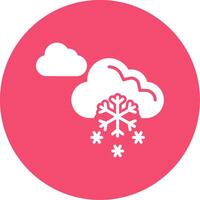 Snowing Multi Color Circle Icon vector