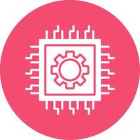 Processor Multi Color Circle Icon vector