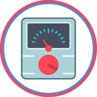 Dial Flat Circle Icon vector