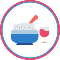 Iftar Flat Circle Icon vector