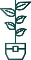 Rubber Plant Line Gradient Icon vector