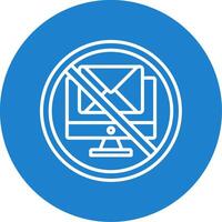 prohibido firmar multi color circulo icono vector