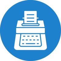 Typewriter Multi Color Circle Icon vector