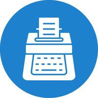 Typewriter Multi Color Circle Icon vector
