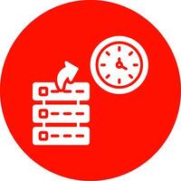 Clock Time Multi Color Circle Icon vector