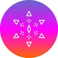 Firework Line Gradient Circle Icon vector