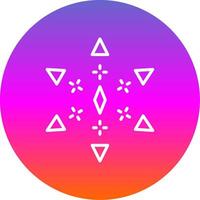 Firework Line Gradient Circle Icon vector