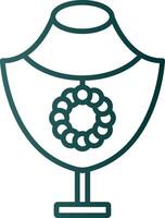 icono de gradiente de línea de collar vector