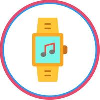 Smartwatch Flat Circle Icon vector