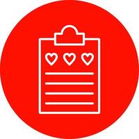 Wish List Multi Color Circle Icon vector
