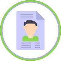 User Profile Flat Circle Icon vector