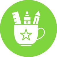 Cup Multi Color Circle Icon vector