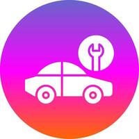 Car Service Glyph Gradient Circle Icon Design vector