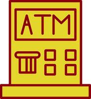 Atm Machine Vintage Icon Design vector