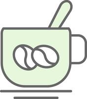 Latte Fillay Icon Design vector