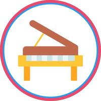 piano plano circulo icono vector