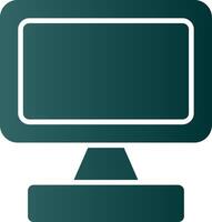 Monitor Screen Glyph Gradient Icon vector