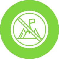 Prohibited Sign Multi Color Circle Icon vector