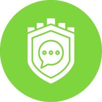 Security Castle Massage Multi Color Circle Icon vector