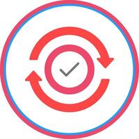 Refresh Flat Circle Icon vector