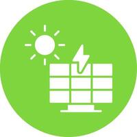 Solar Power Multi Color Circle Icon vector