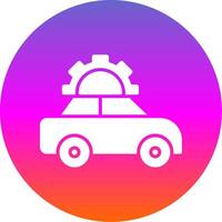 Car Repair Glyph Gradient Circle Icon Design vector