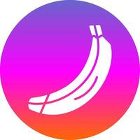 Banana Glyph Gradient Circle Icon Design vector