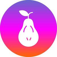 Pear Glyph Gradient Circle Icon Design vector