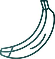 Banana Line Gradient Icon vector