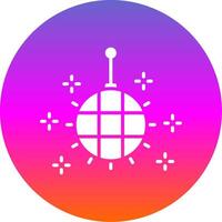 Disco Ball Glyph Gradient Circle Icon Design vector