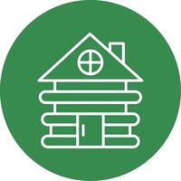 Cabin Multi Color Circle Icon vector