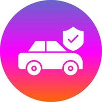 Car Insurance Glyph Gradient Circle Icon Design vector