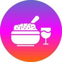 Iftar Glyph Gradient Circle Icon Design vector