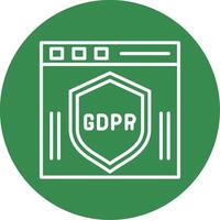 Gdpr Multi Color Circle Icon vector
