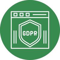 Gdpr Multi Color Circle Icon vector