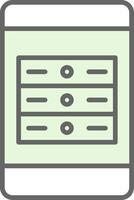 Mobile App Server Fillay Icon Design vector