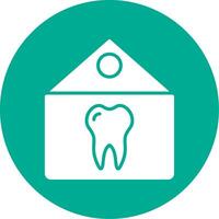 Dental Clinic Multi Color Circle Icon vector