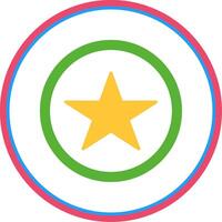 Star Flat Circle Icon vector