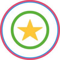 Star Flat Circle Icon vector