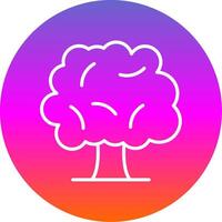 Tree Line Gradient Circle Icon vector