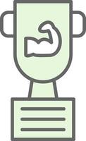 Trophy Fillay Icon Design vector