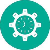 Time management Multi Color Circle Icon vector