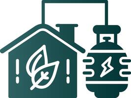 Biogas Energy Glyph Gradient Icon vector