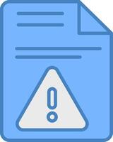 Documents Line Filled Blue Icon vector