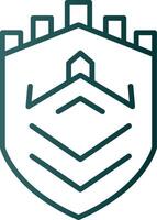 Security Castle Tech Line Gradient Icon vector