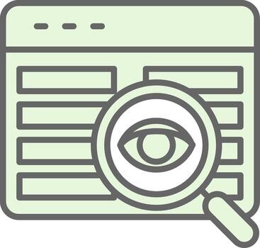 Code Review Fillay Icon Design vector