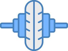 Crossfit Line Filled Blue Icon vector