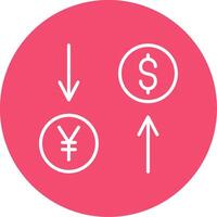 Exchange Rate Multi Color Circle Icon vector