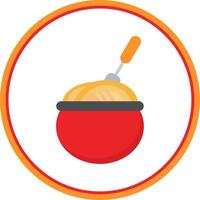 Noddles Flat Circle Icon vector